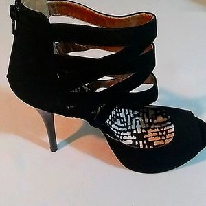 Charlotte Russe black suede size 10 heels